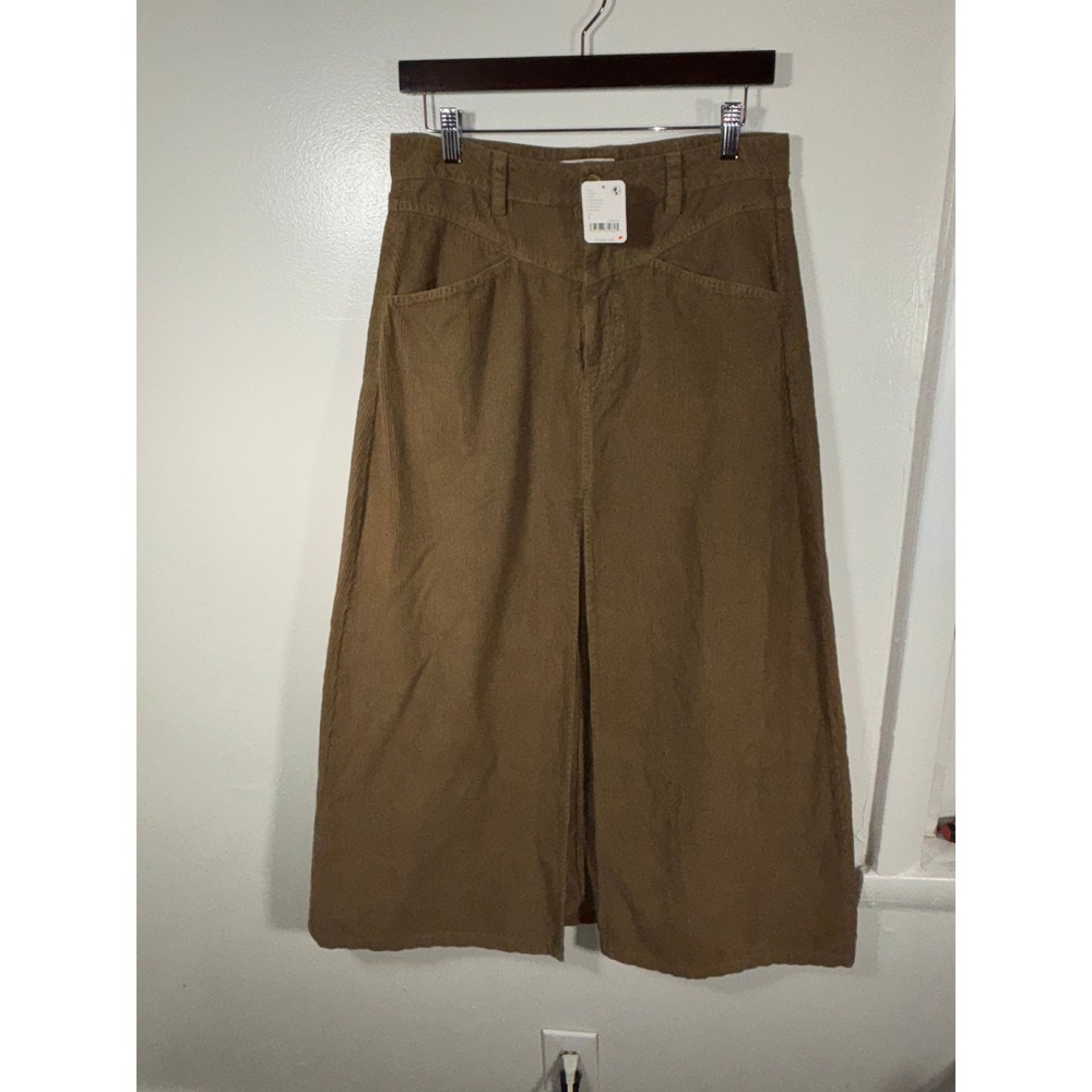We The Free Come As You Are Maxi Skirt Sz 6 Brown NEW Corduroy Boho Western